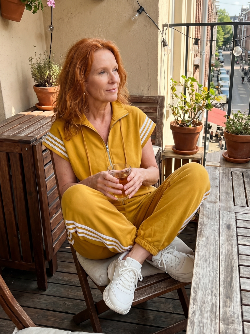 Farrah | Zip Front Stripe Panel Jumpsuit
