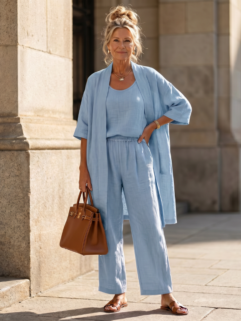 Willa | Three Piece Relaxed Top Pant Set