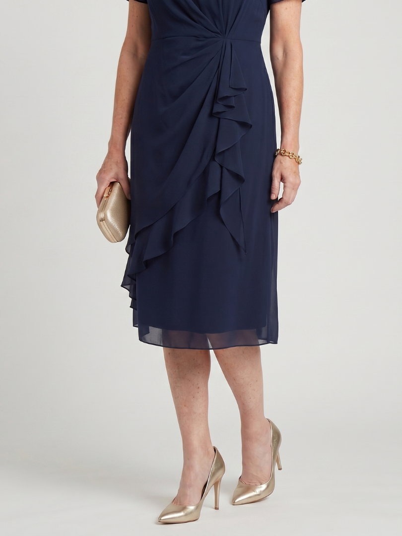 Blake™ Elegant Chiffon Draped Dress