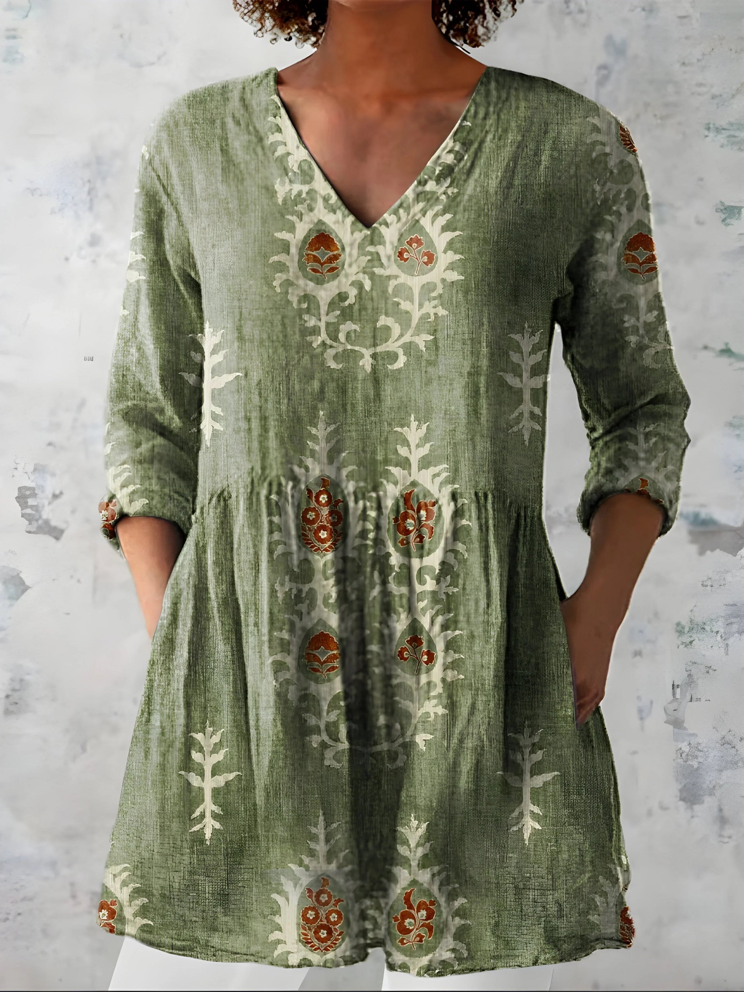 Willow| Long Blouse with V-Neck