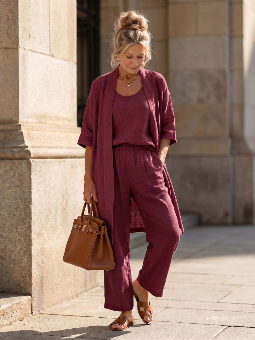 Willa | Three Piece Relaxed Top Pant Set
