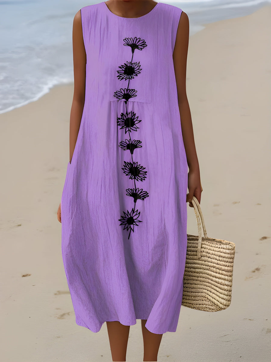 Emma™ Violet Bloom Midi Dress