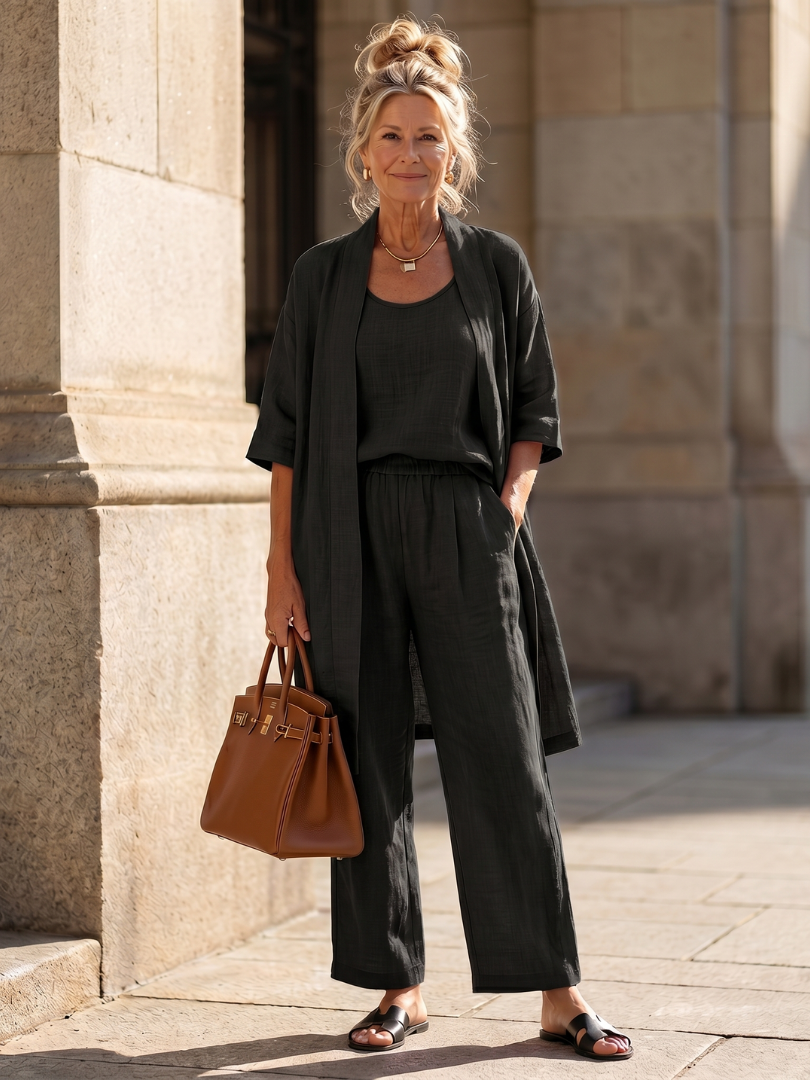 Willa | Three Piece Relaxed Top Pant Set