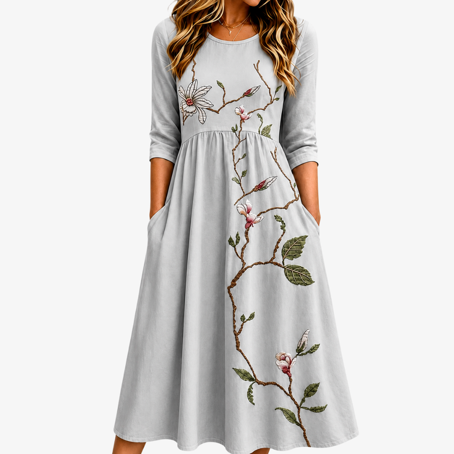 Sylvie | Blossom Pocket Midi Dress