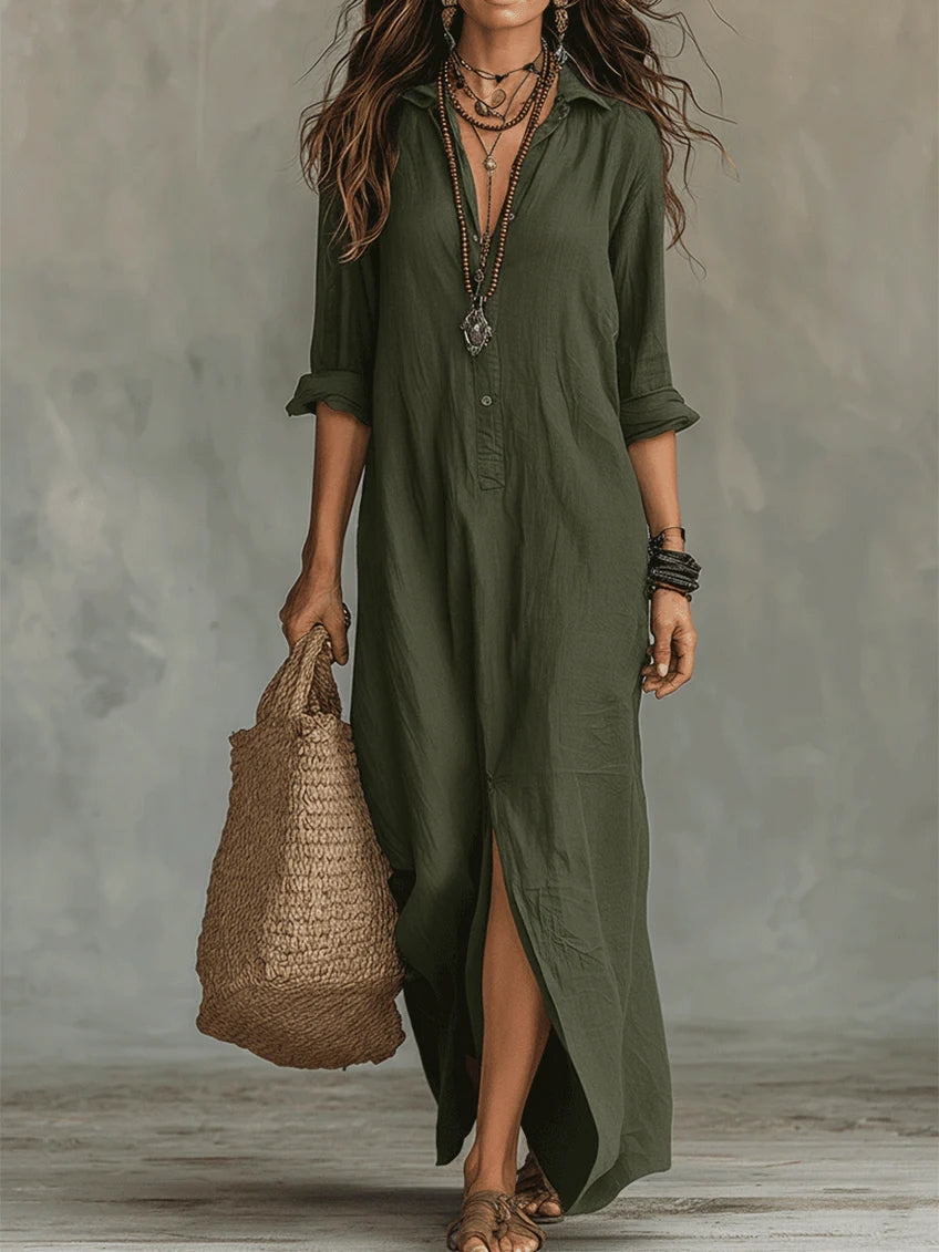 Selene | Maxi Dress with Buttons