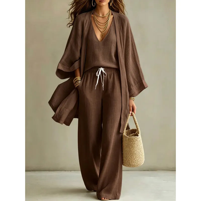 Olivia | 3-piece Linen Look Set