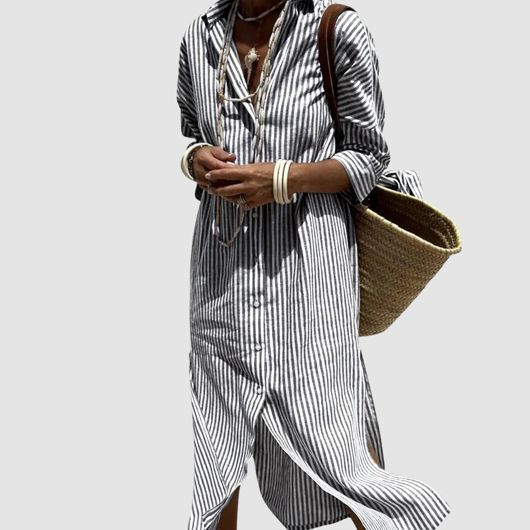 Chloe | Elegant Striped Summer Dress