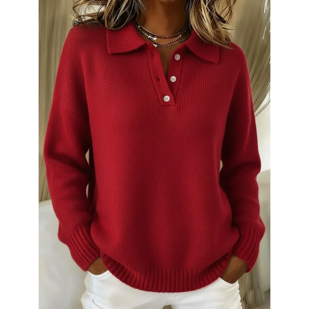Avianna™ Collared Button Knit Sweater
