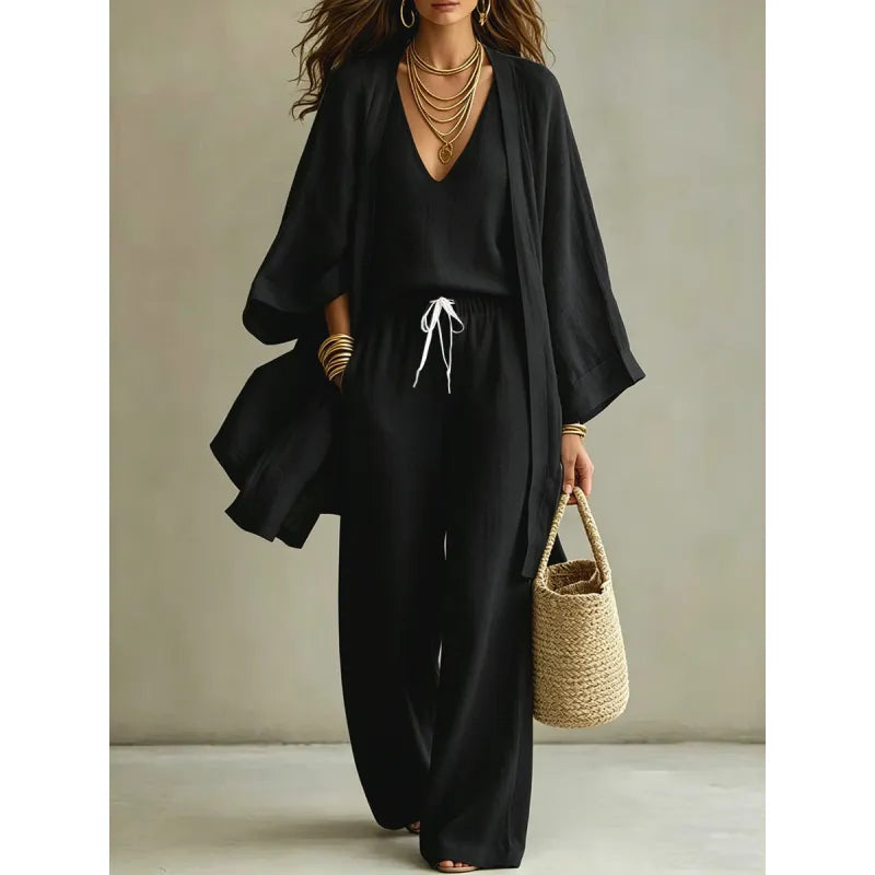 Olivia | 3-piece Linen Look Set