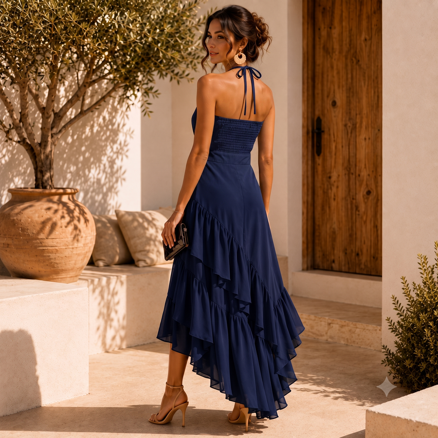 Celeste | Elegant Asymmetric Hem Dress