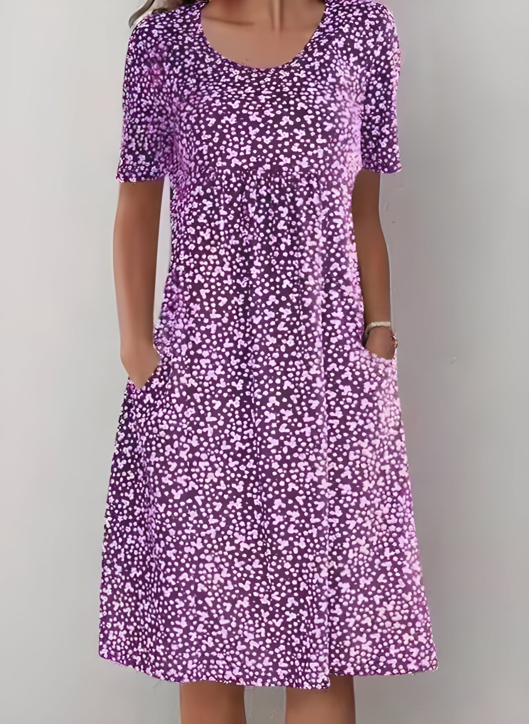 Qahira™  Casual Round Neck Dress