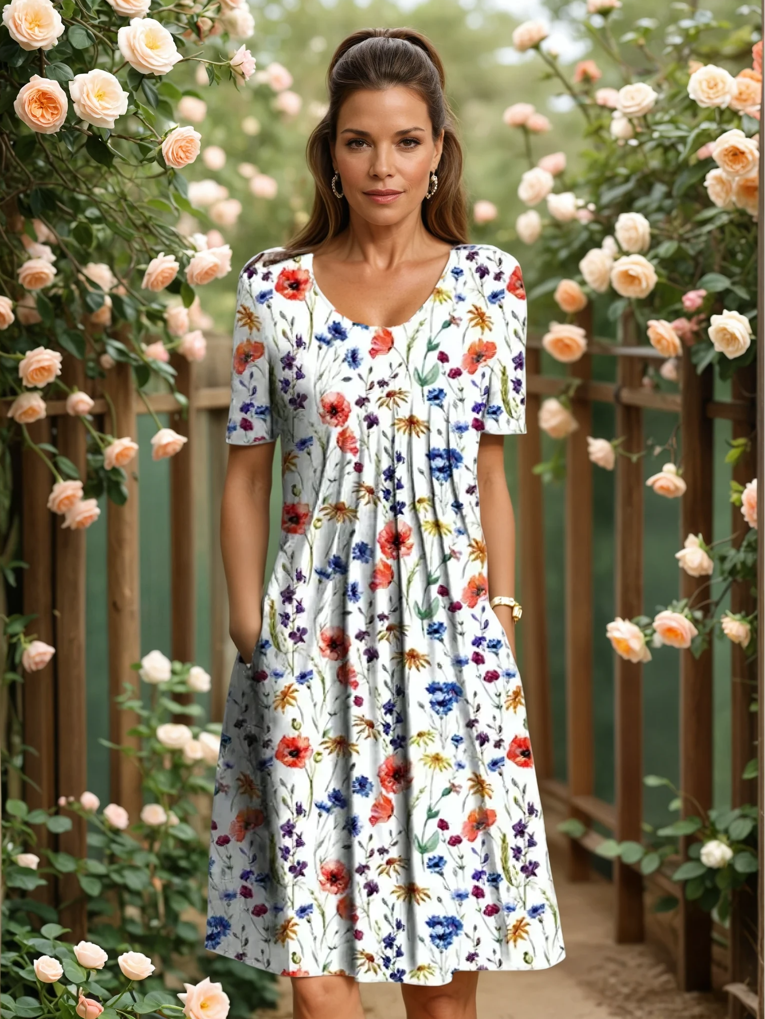 GEORGINA | ELEGANT DRESS WITH TUMMY COVERAGE