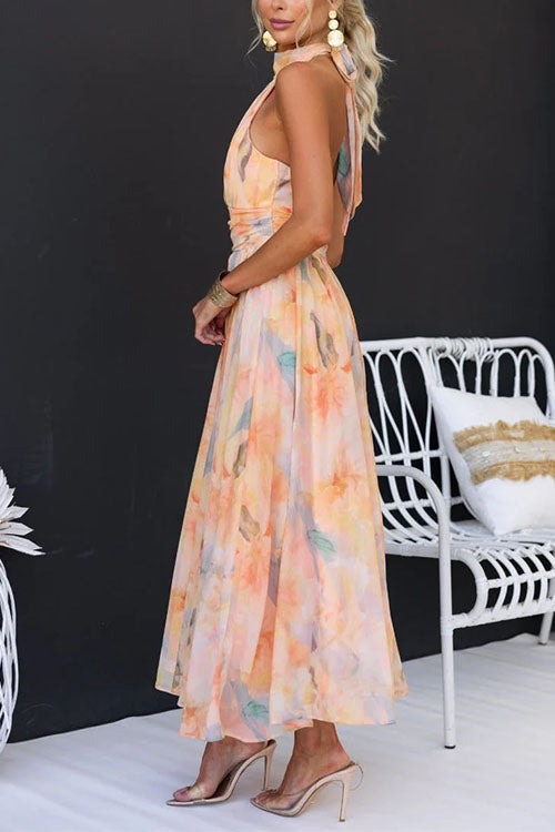 Halter | Printed Maxi Dress