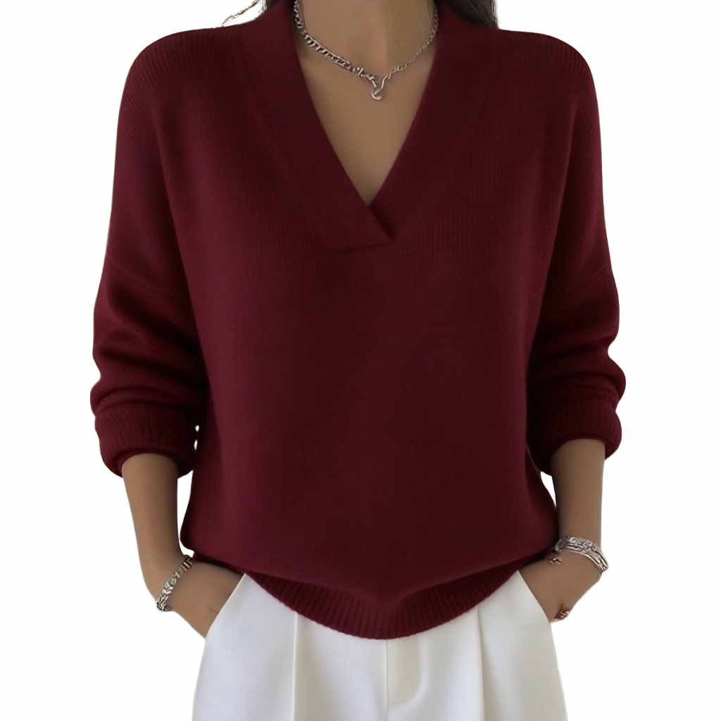 Maggie™ Effortless V-Neck Jumper