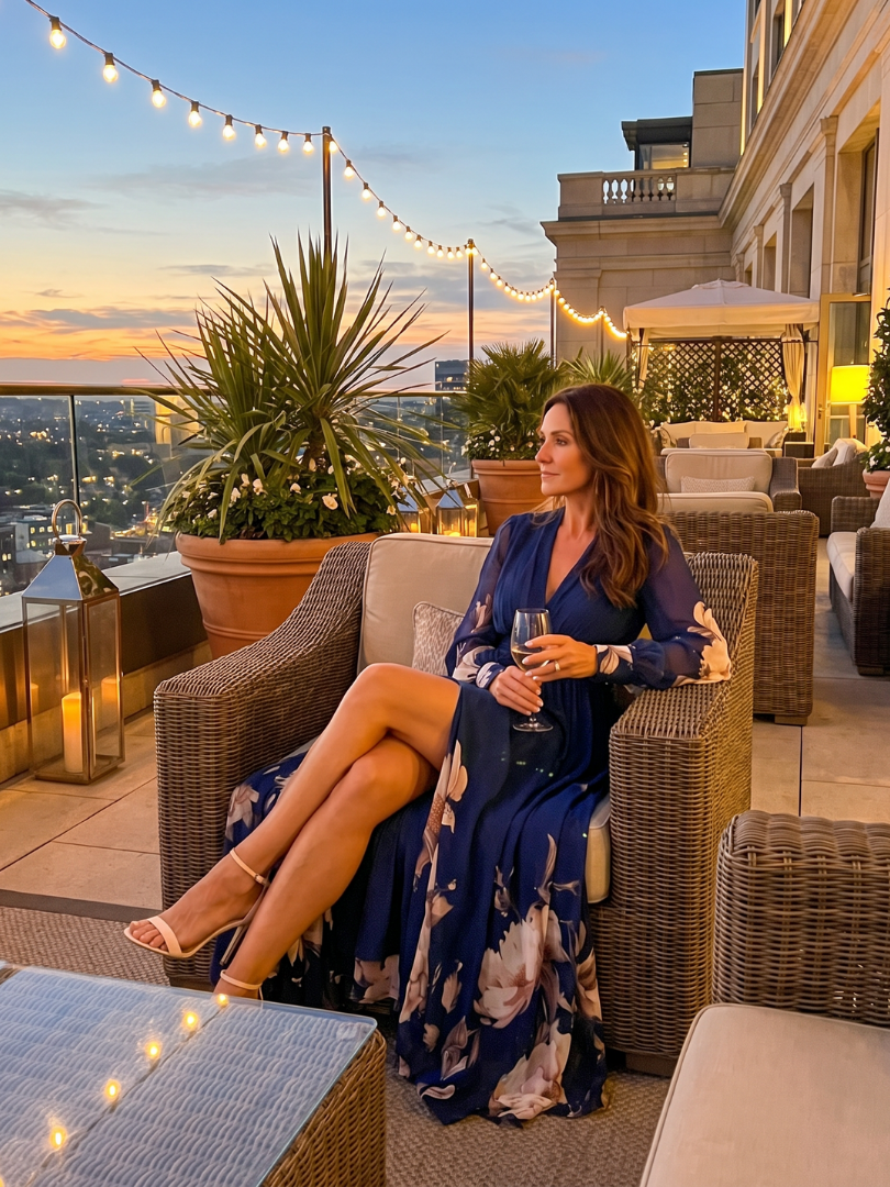 Averil | Pleated Sheer Sleeves Maxi Dress
