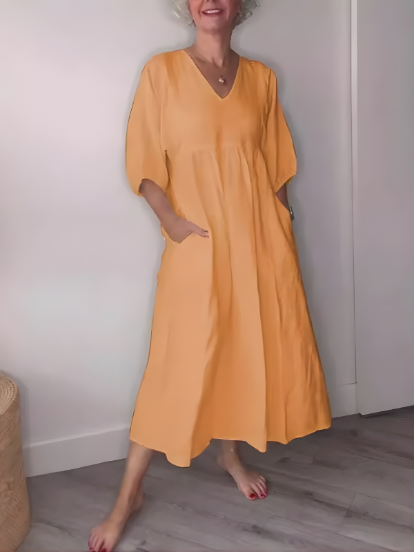 Daisy™ Elegance V-Neck Maxi Dress