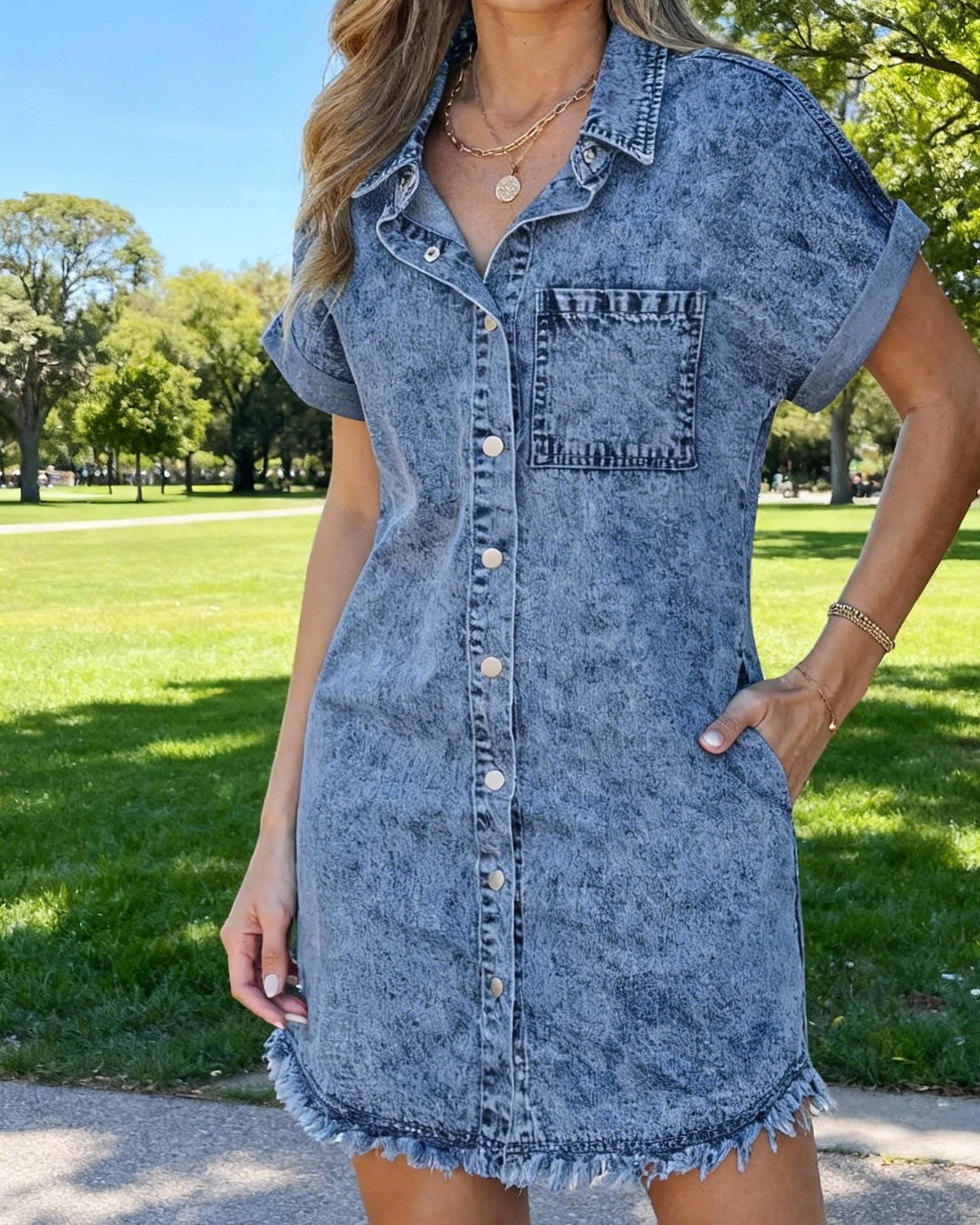 Michelle | Denim Shirt Dress