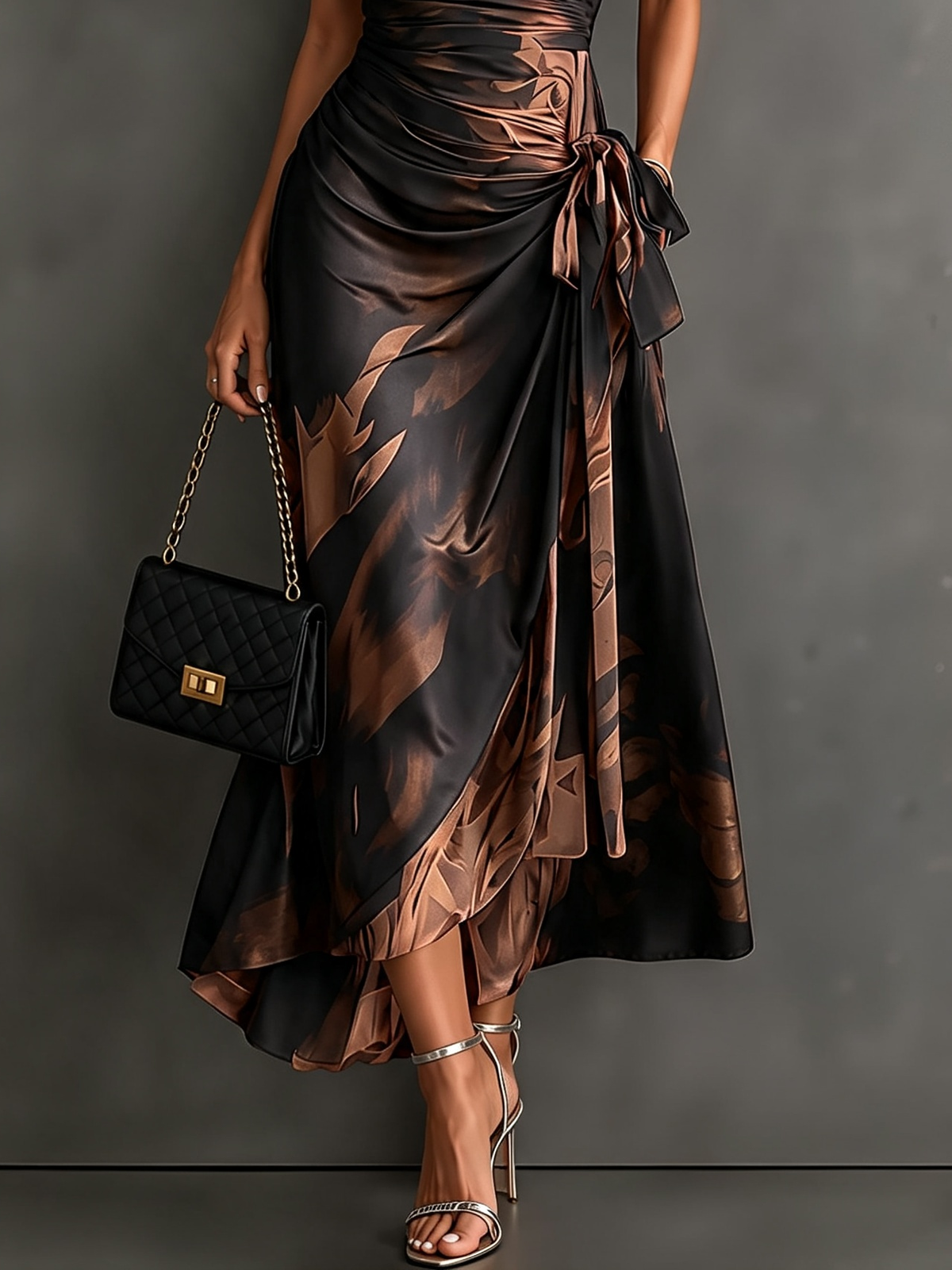 Abstract Wrap | Maxi Dress