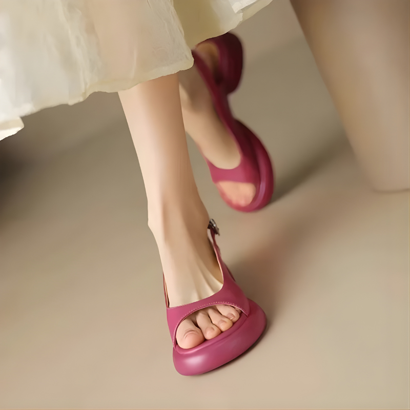 Mya™ Luxe Summer Peep-Toe Block Heels