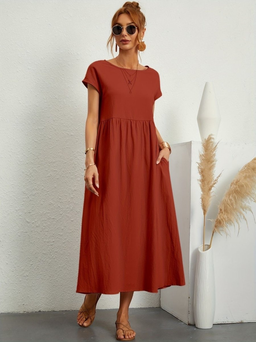 Cassandra™ Elegant Round Neck Dress