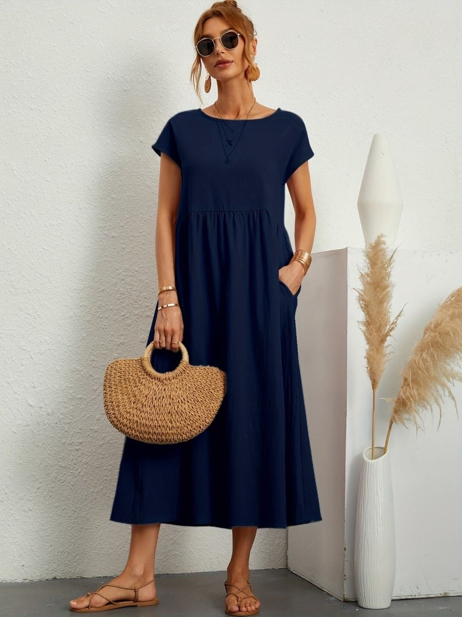 Cassandra™ Elegant Round Neck Dress