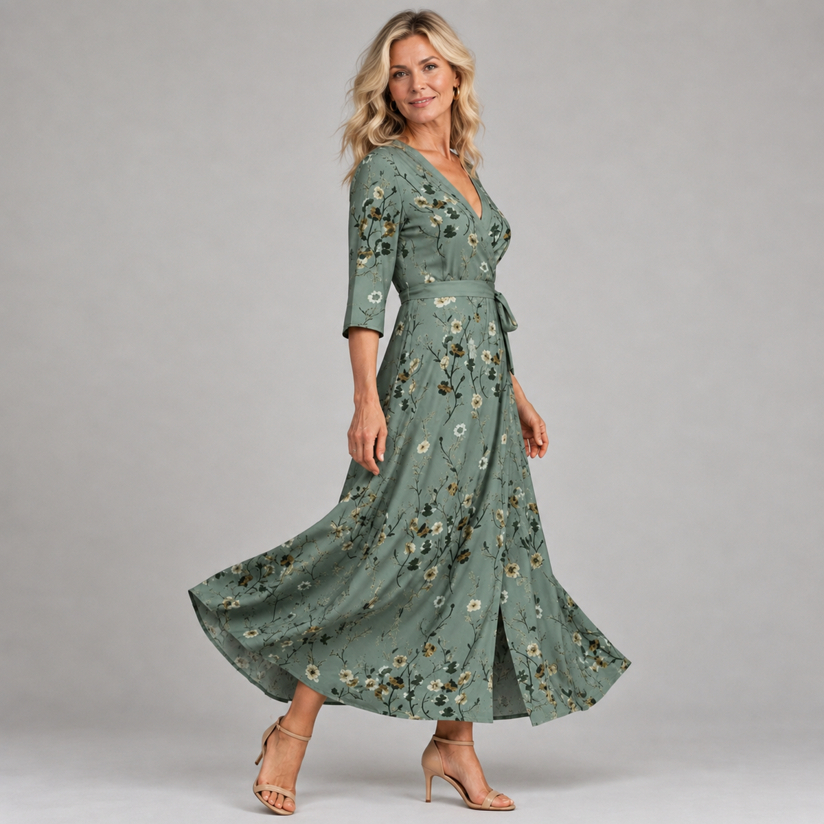 Adeline | Halter Bloom Flow Maxi Dress