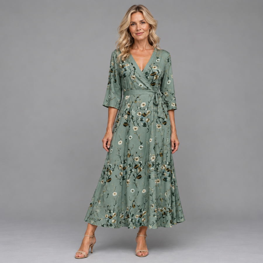 Adeline | Halter Bloom Flow Maxi Dress