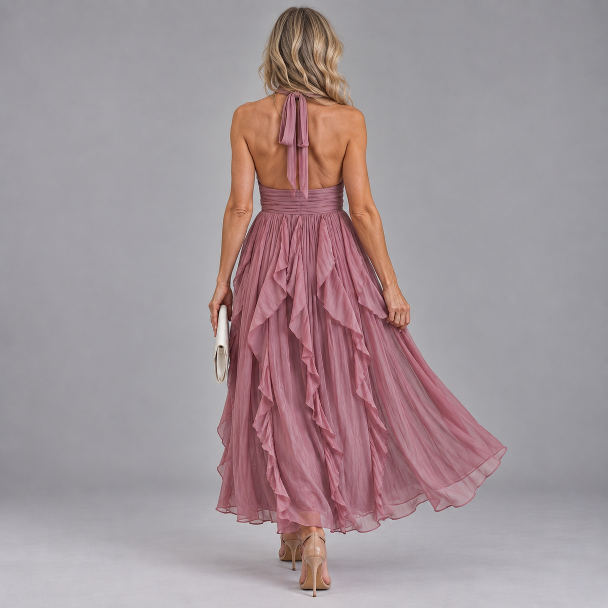 Seraphina | Ruffled Halter Maxi Dress