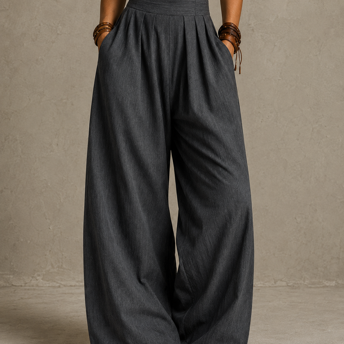 Bianca | Elegant linen jumpsuit with crossover neckline