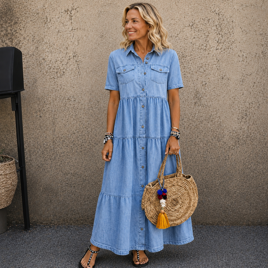 Elizabeth | Button-Front Midi Dress