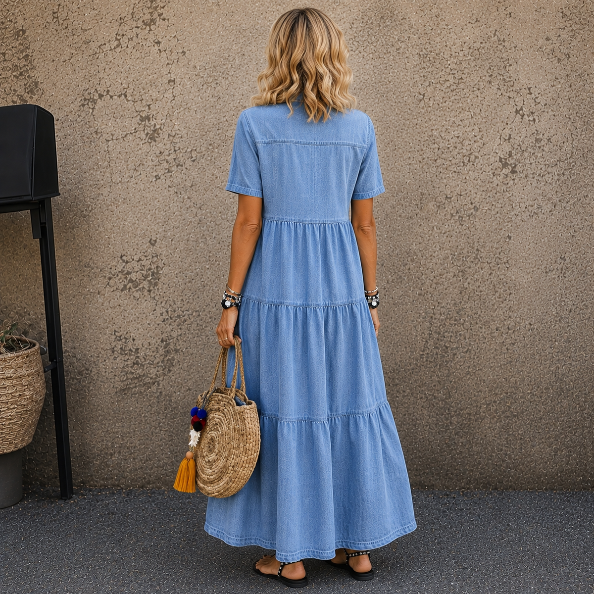 Elizabeth | Button-Front Midi Dress