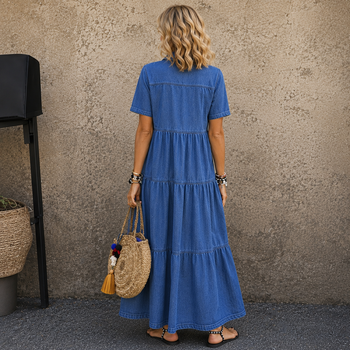 Elizabeth | Button-Front Midi Dress