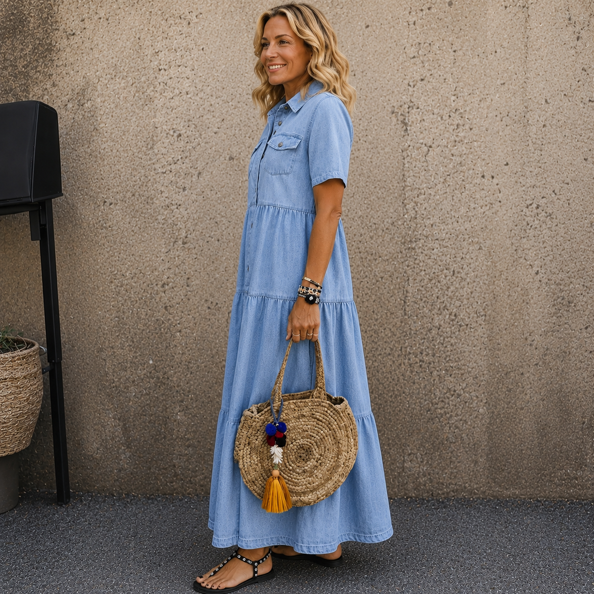 Elizabeth | Button-Front Midi Dress