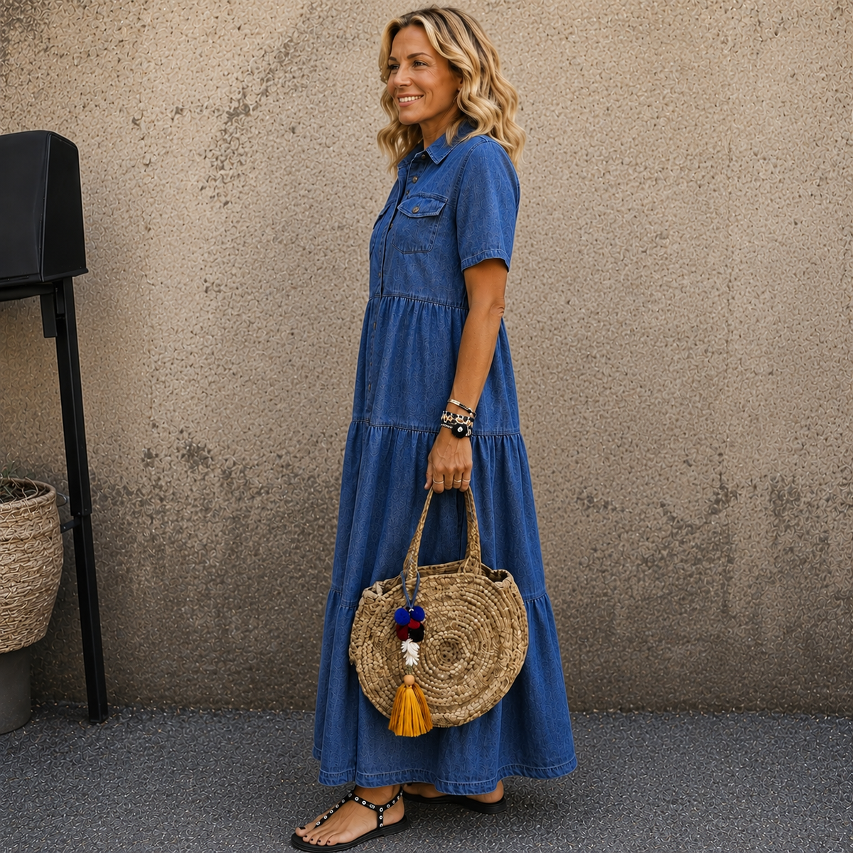 Elizabeth | Button-Front Midi Dress