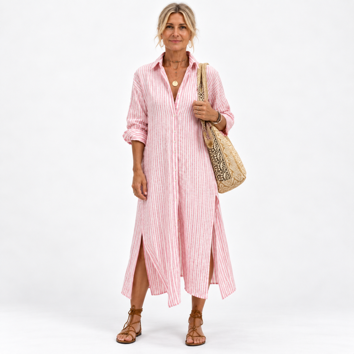 Chloe | Elegant Striped Summer Dress