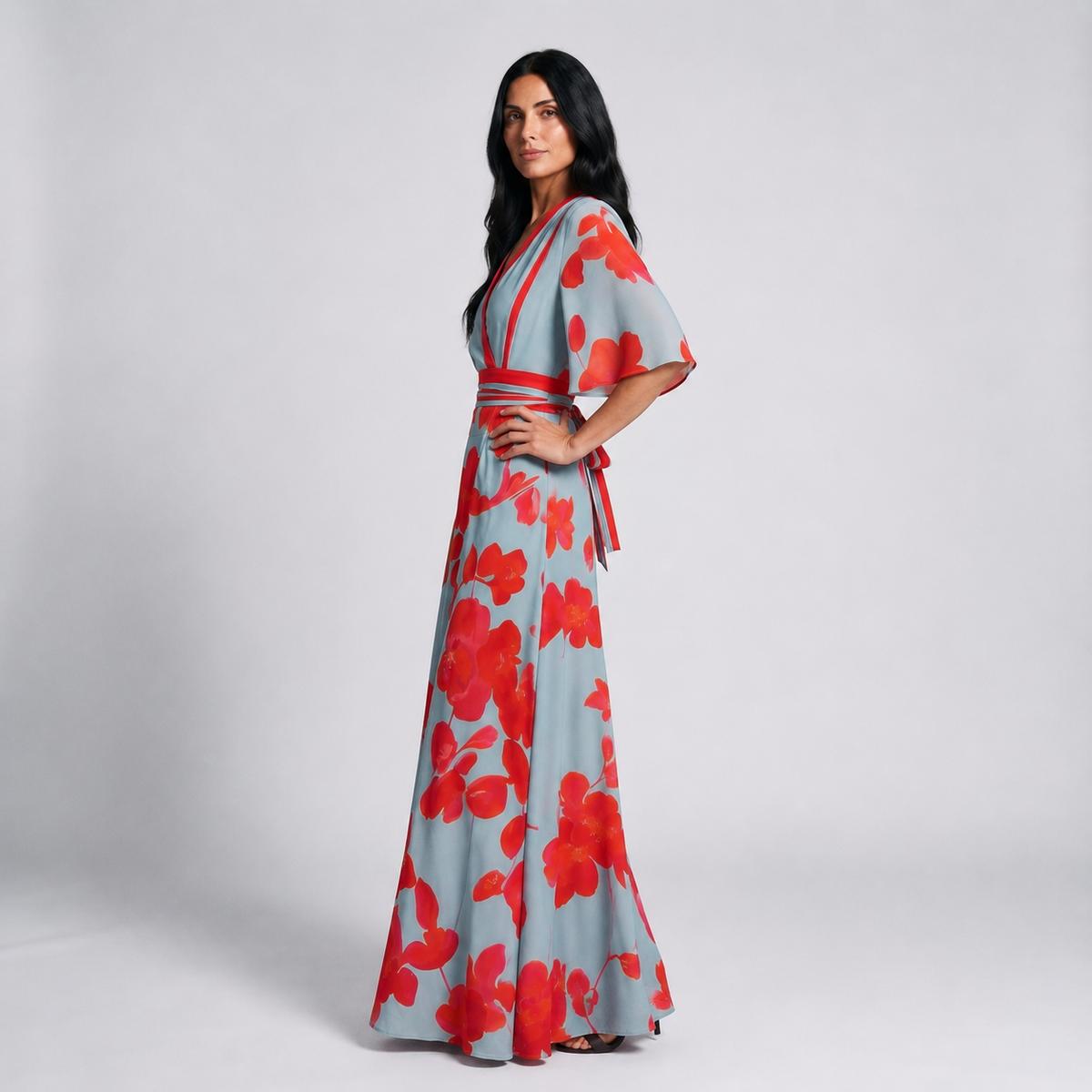 Adele | Floral Wrap Maxi Dress
