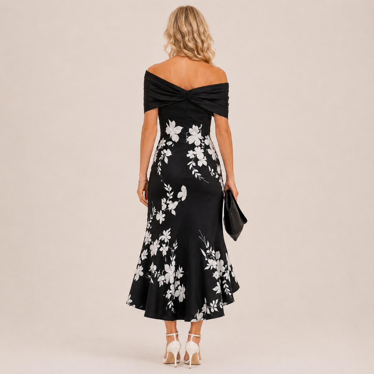 Loretta | Floral Off-Shoulder Midi Dress