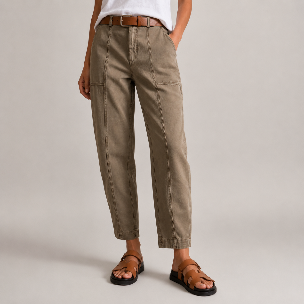 Farrah High-Waisted Tapered Pants
