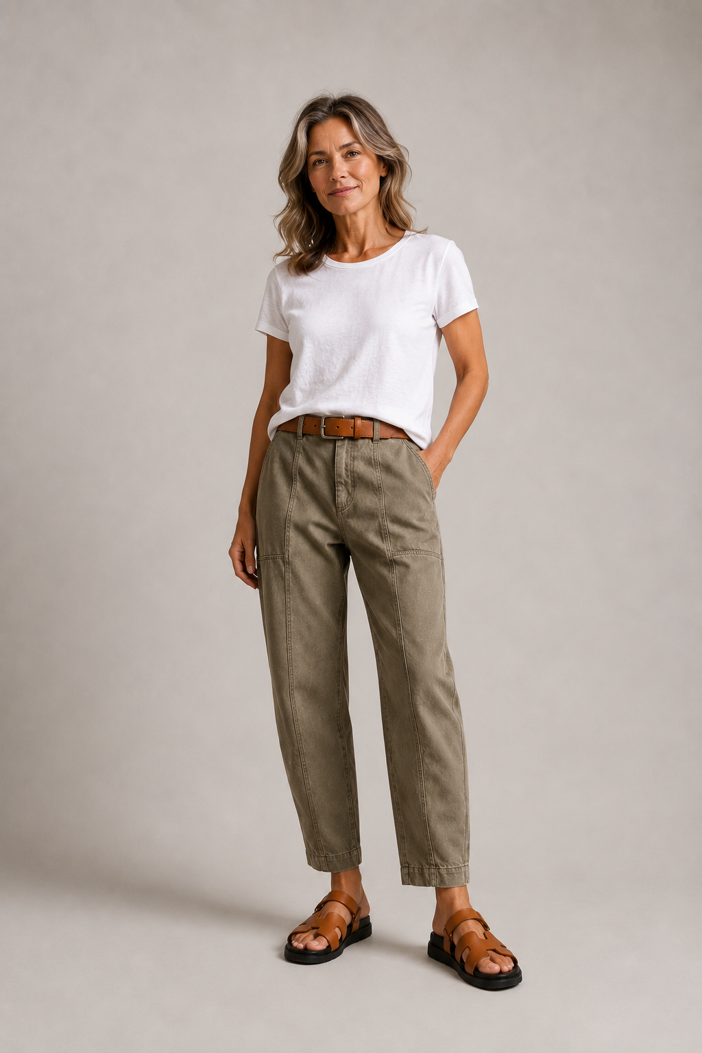 Farrah High-Waisted Tapered Pants