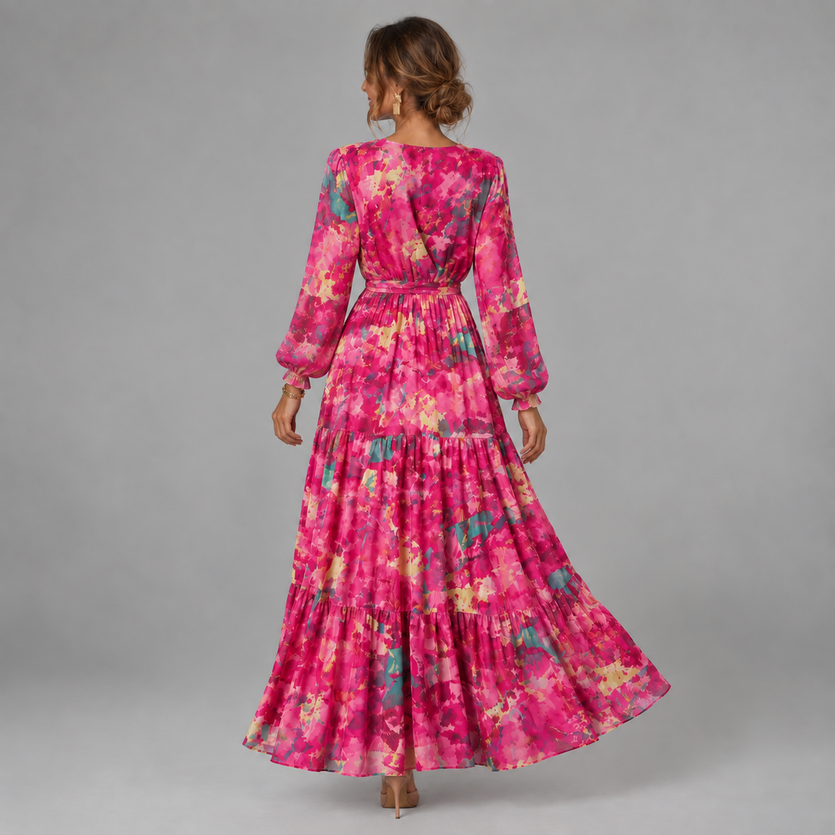 Sage | Floral Wrap Dress