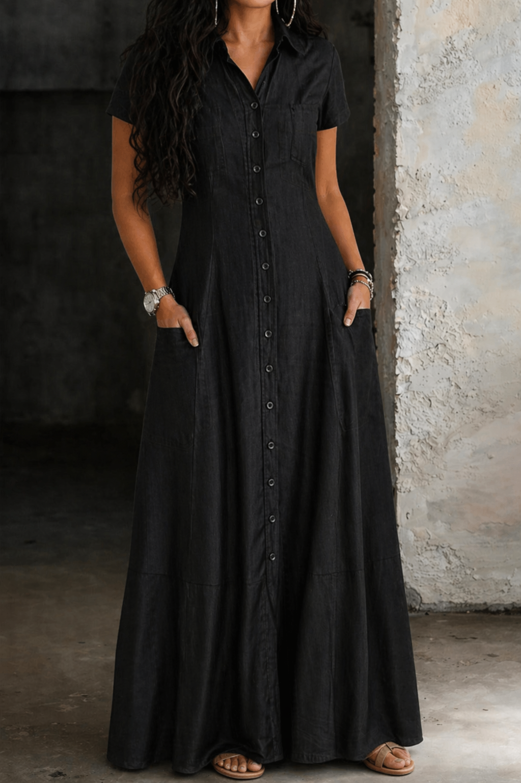Azariah | Long Denim Dress