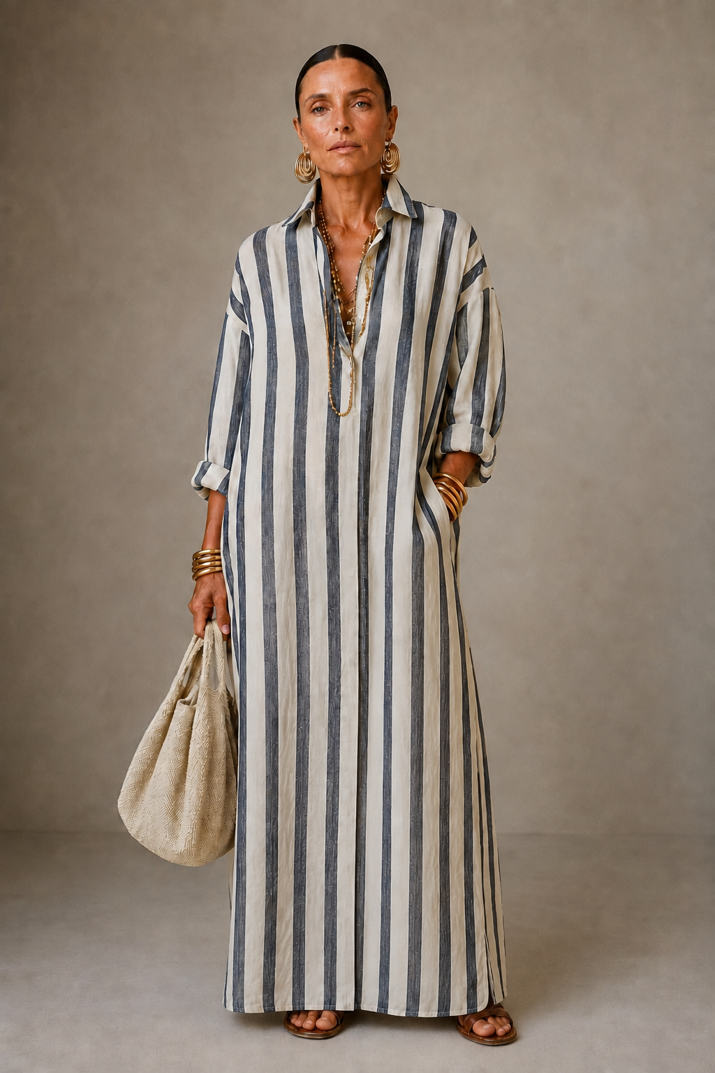 Nadia | Striped Maxi Dress