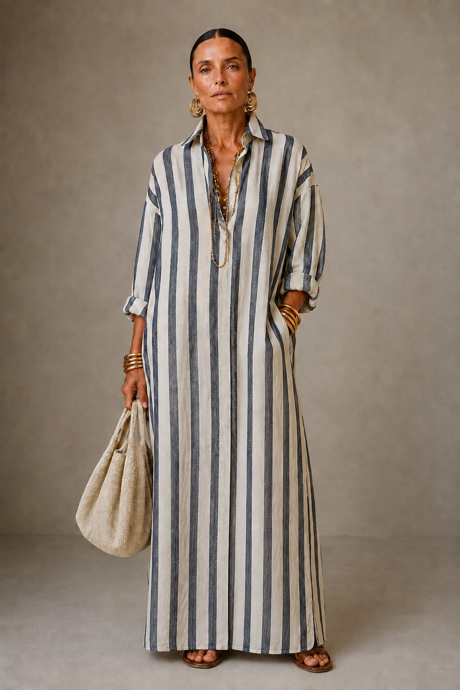 Nadia | Striped Maxi Dress