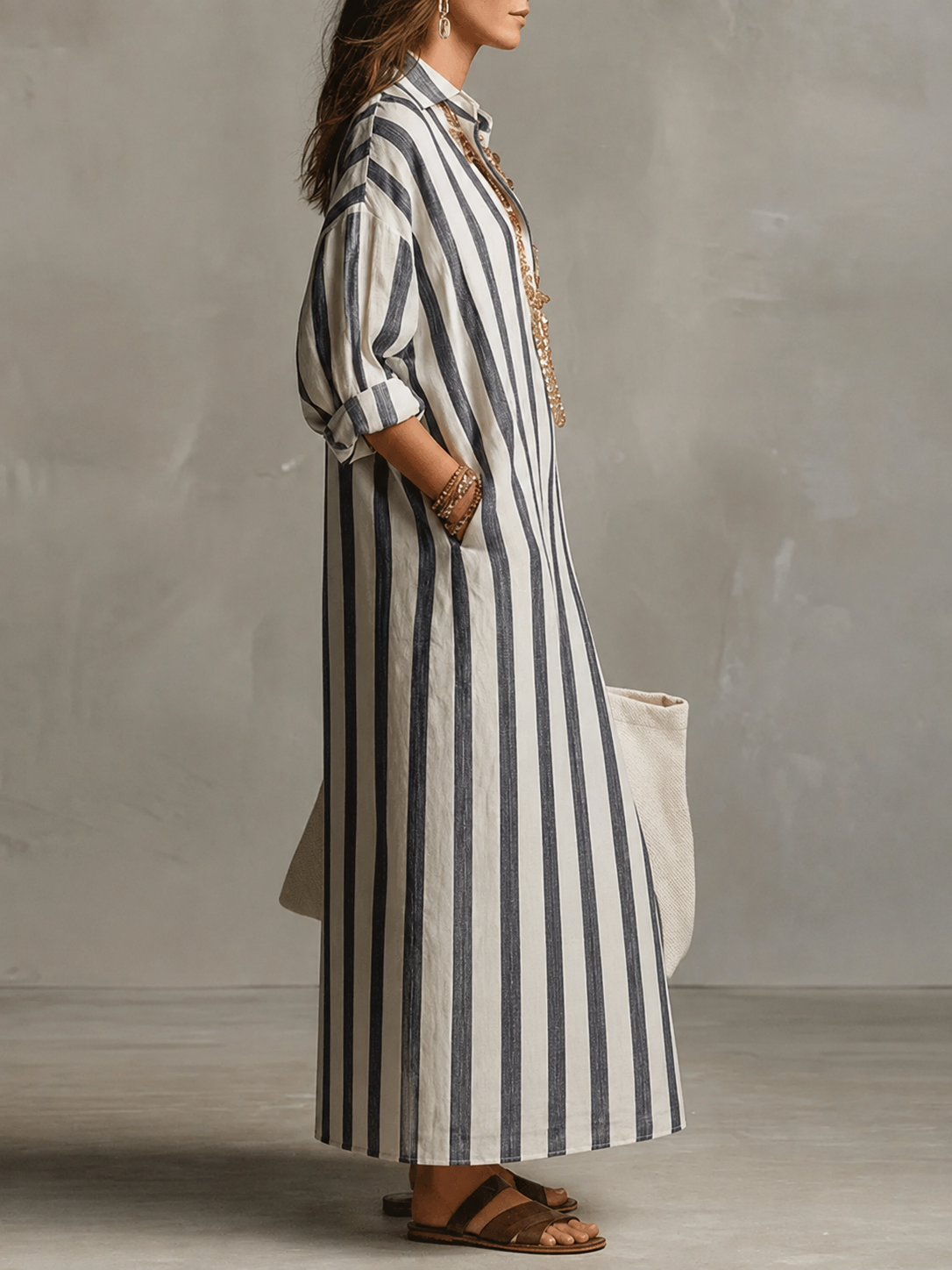 Nadia | Striped Maxi Dress