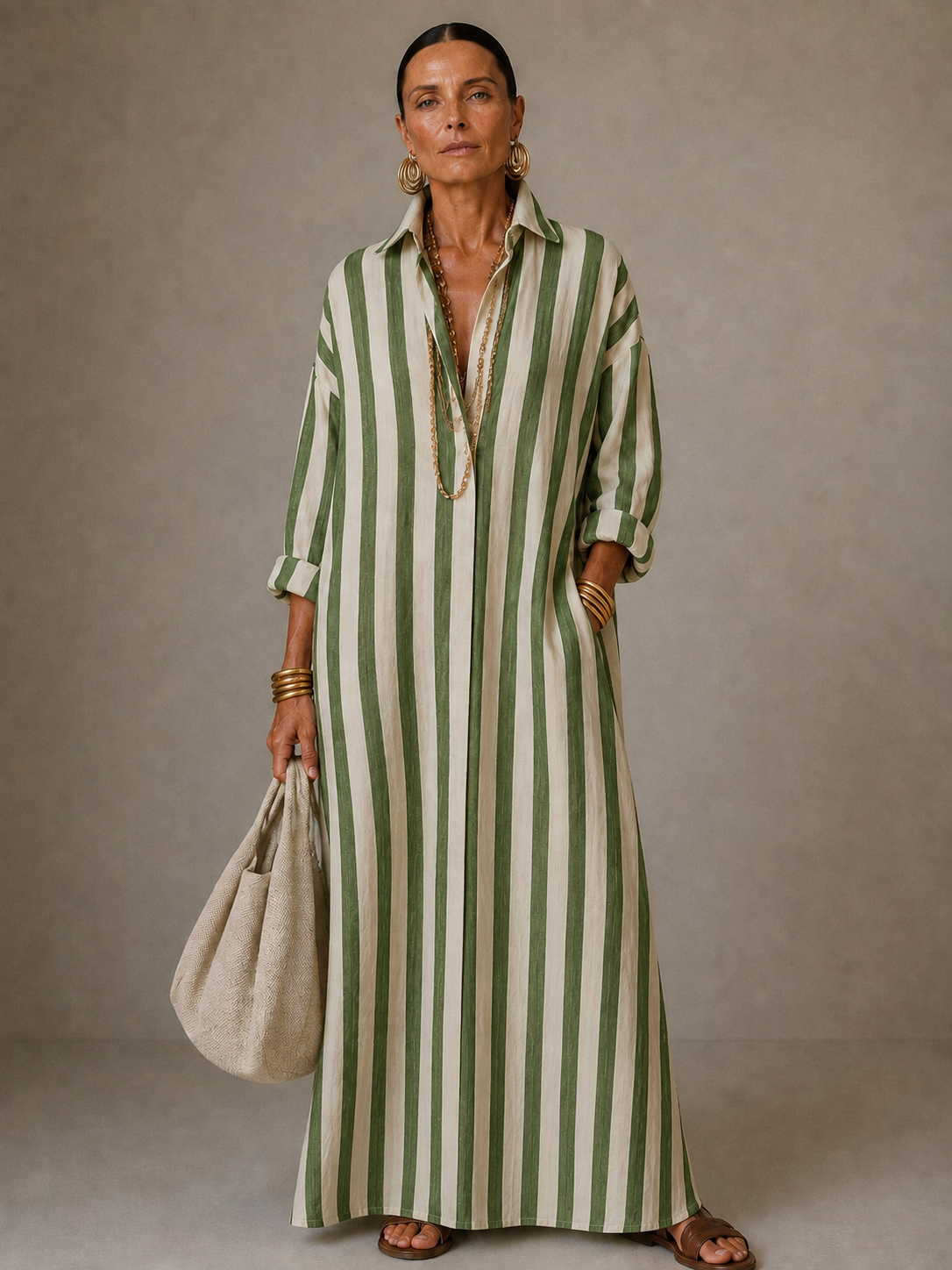 Nadia | Striped Maxi Dress