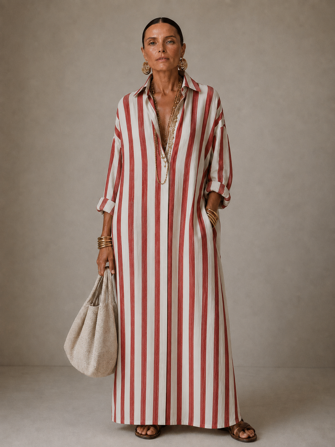 Nadia | Striped Maxi Dress