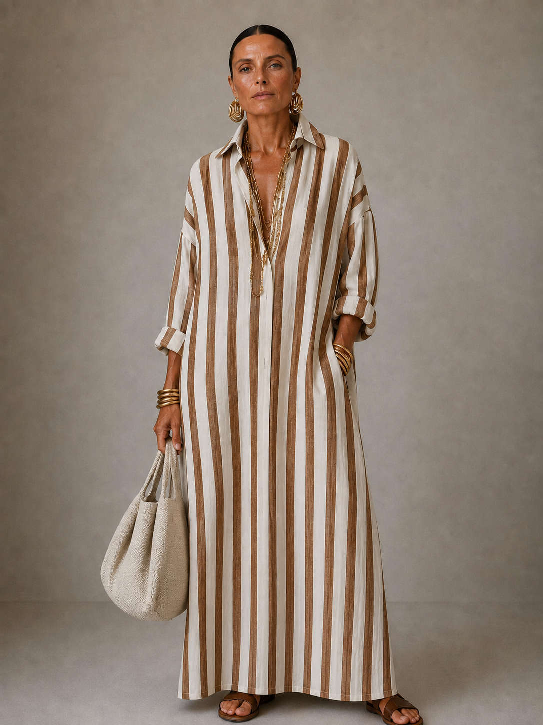 Nadia | Striped Maxi Dress
