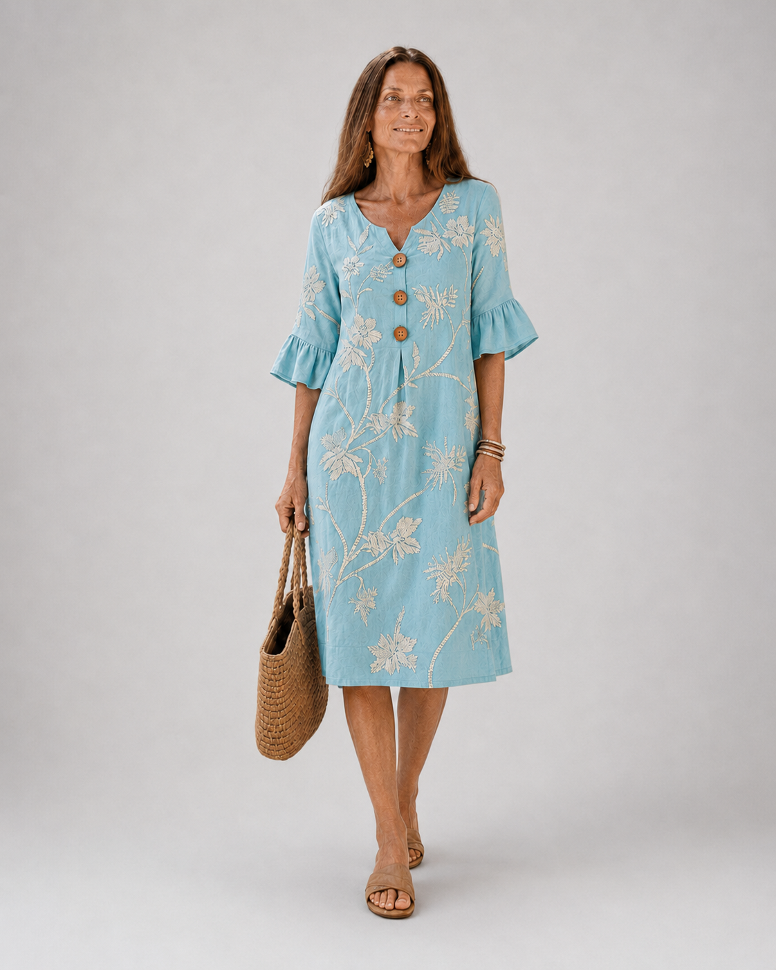 Coastal Bloom | Midi Dress