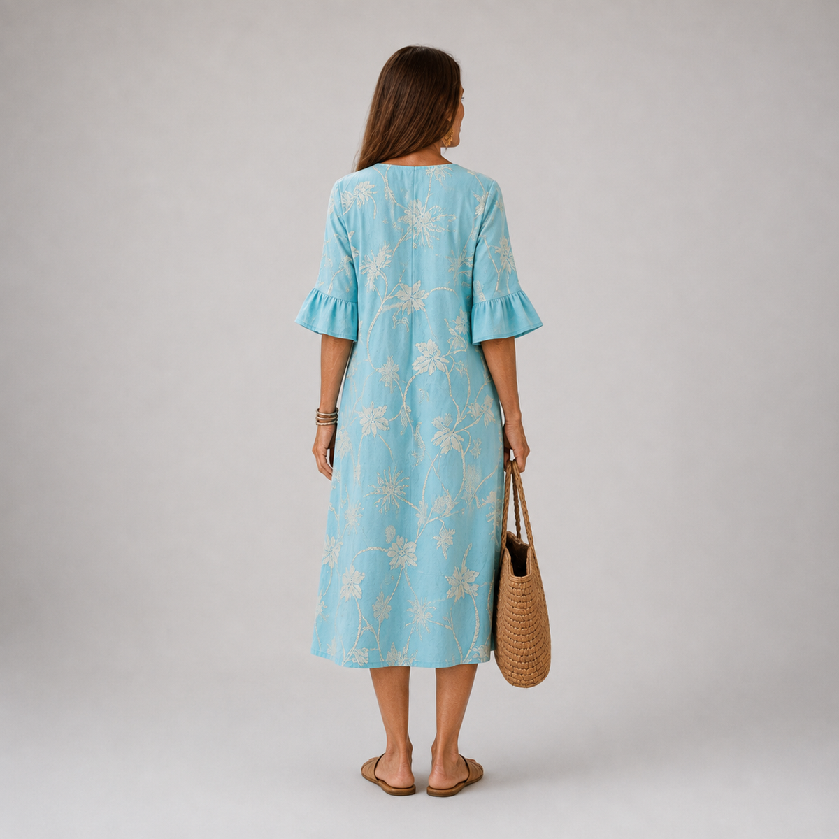 Coastal Bloom | Midi Dress