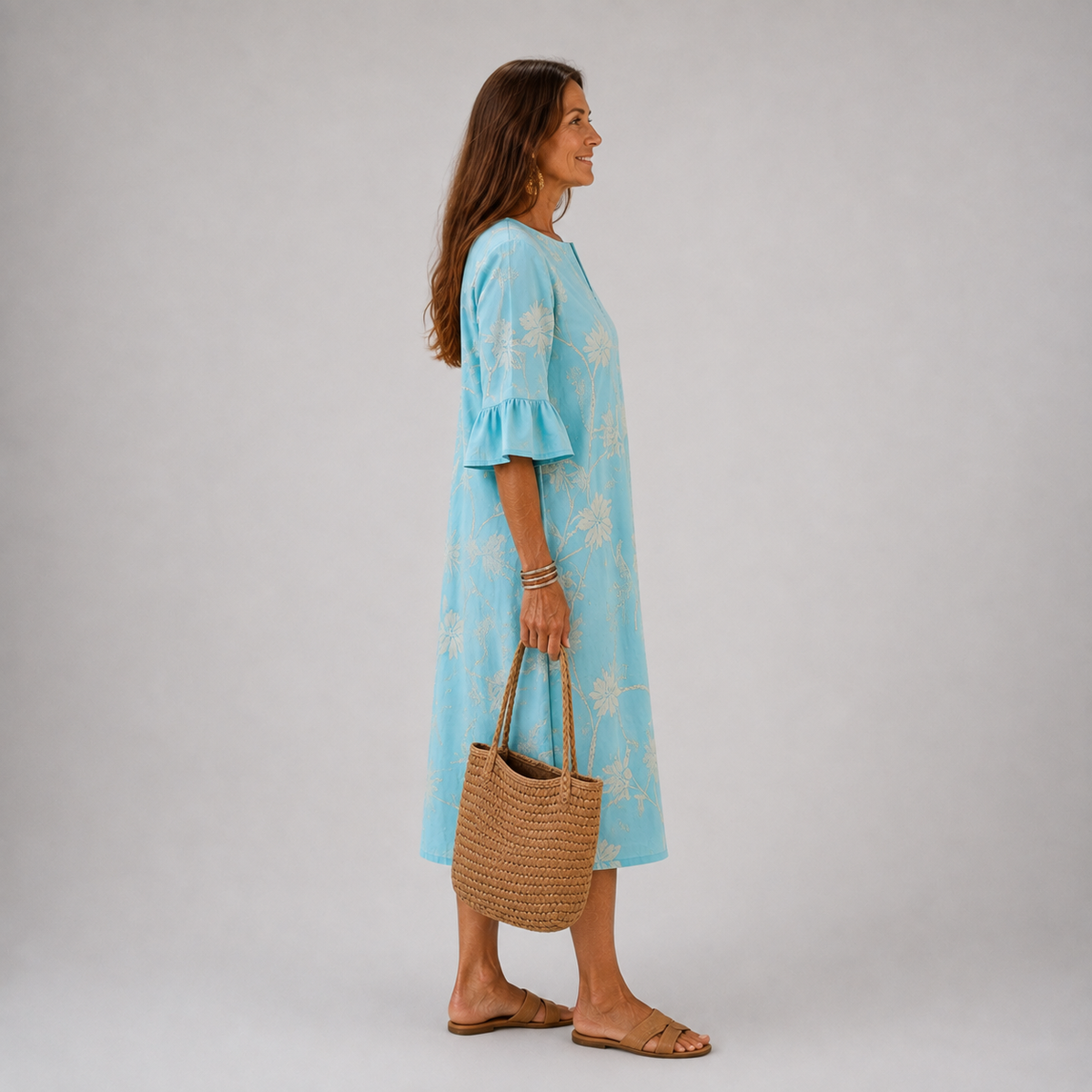 Coastal Bloom | Midi Dress